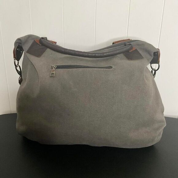 Vintage Classic Fashion Women's Gray Leather Strap Hobo Shoulder Bag Purse - Picture 6 of 16